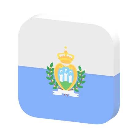 Bandera de san marino  3D Icon