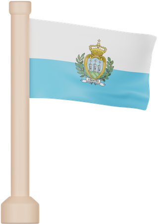 Bandera de san marino  3D Icon