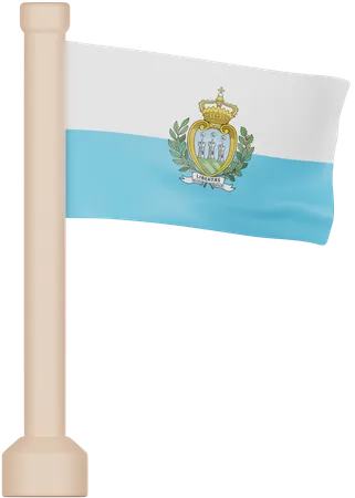 Bandera de san marino  3D Icon