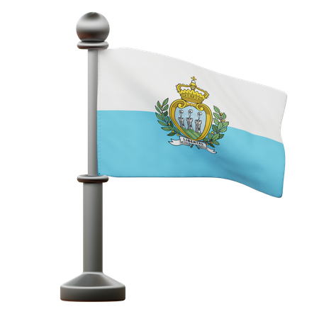 Bandera de san marino  3D Icon