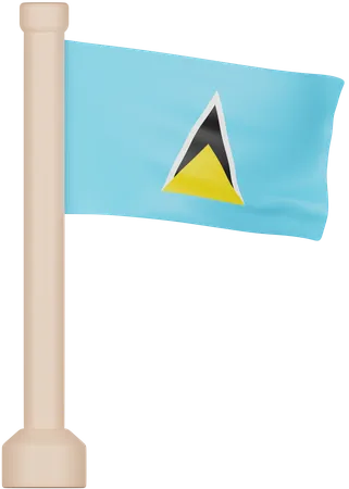 Bandera de santa lucía  3D Icon