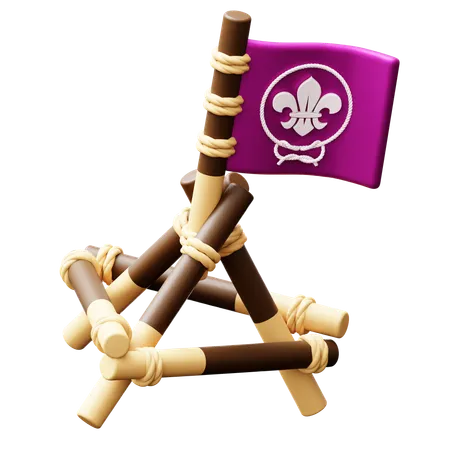 Bandera scout mundial  3D Icon