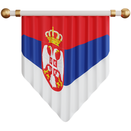Bandera serbia  3D Icon