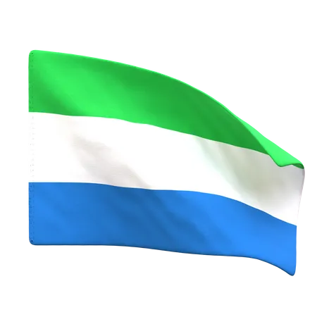 Bandera de sierra leona  3D Icon