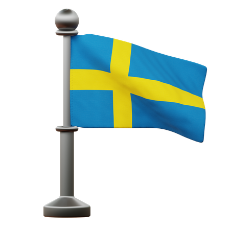 Bandera de suecia  3D Icon