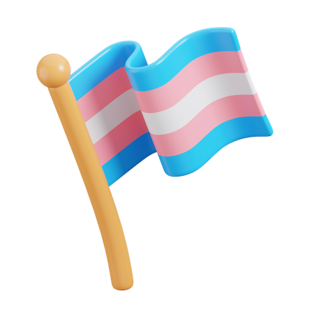 Bandera transgénero  3D Icon