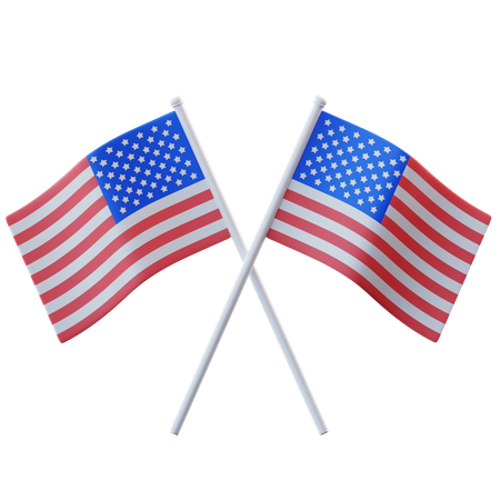 Banderas americanas  3D Icon