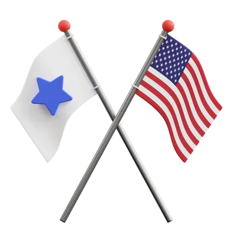 Banderas americanas  3D Icon