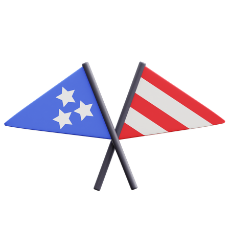 Decoración de banderas americanas  3D Icon