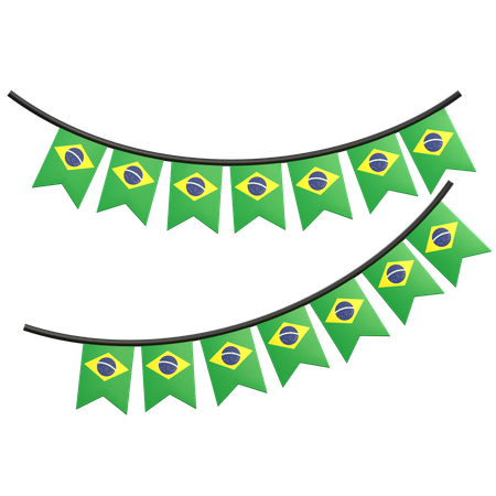 Banderas de brasil  3D Icon