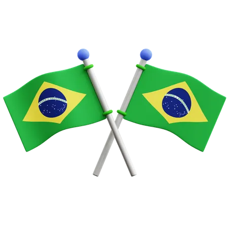 Banderas brasileñas  3D Icon