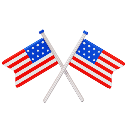 Banderas de estados unidos  3D Icon