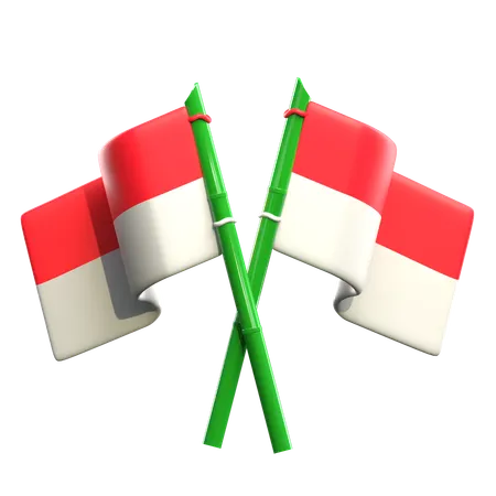 Banderas del país de indonesia  3D Icon