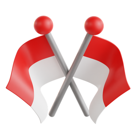 Banderas de indonesia  3D Icon