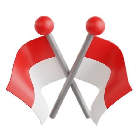 Banderas de indonesia  3D Icon