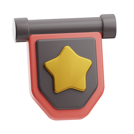 Banderín  3D Icon