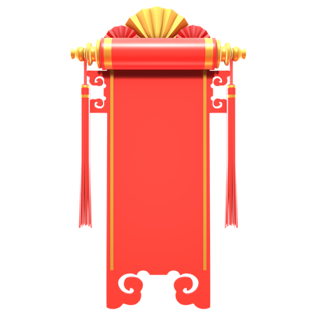 Banderín rojo  3D Icon