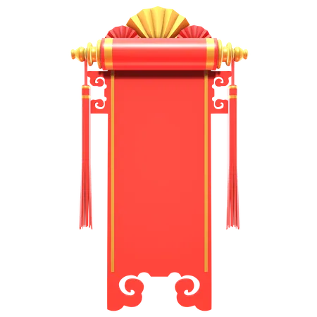 Banderín rojo  3D Icon