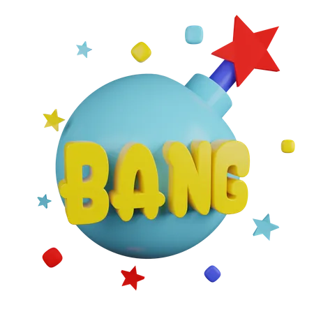 BANG 3 D Icon Contains PNG BLEND GLTF And OBJ Files 3D Icon