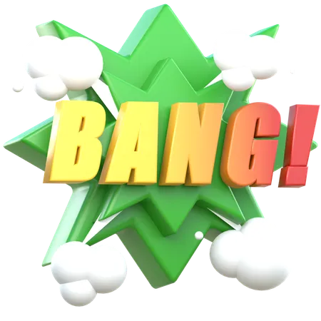 Bang Sticker  3D Icon