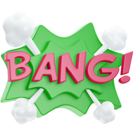 Bang Sticker  3D Icon