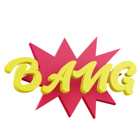 Bang Sticker  3D Icon