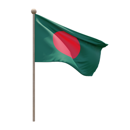 Bangladesch fahnenmast  3D Flag