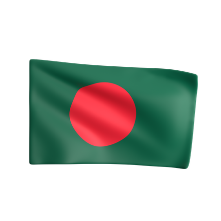 Bangladesch flagge  3D Icon