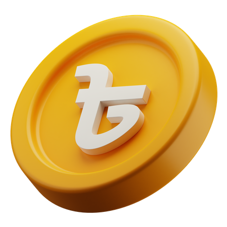 Bangladeschische Taka-Goldmünze  3D Icon