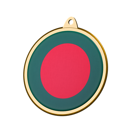 Insigne de médaille du drapeau du Bangladesh  3D Icon