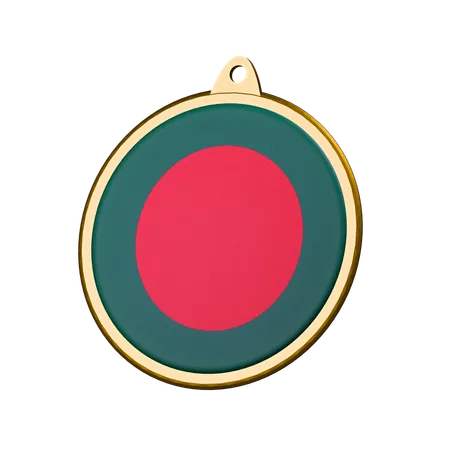 Insigne de médaille du drapeau du Bangladesh  3D Icon