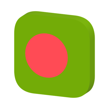 Bangladesh Flag  3D Icon