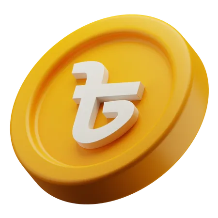 Bangladeshi Taka Gold Coin  3D Icon