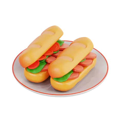 Banh mi  3D Icon