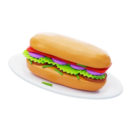 Banh Mi  3D Icon