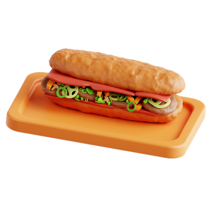 Banh mi  3D Icon