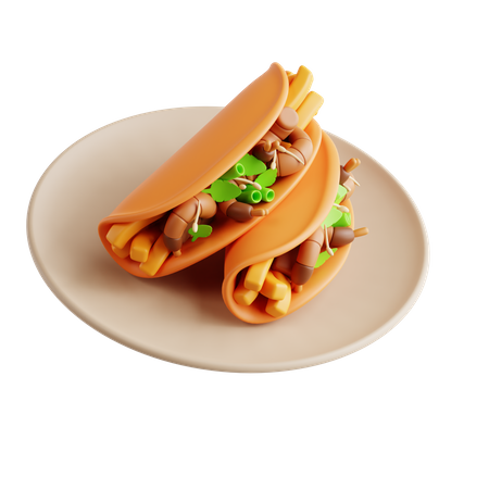 Banh xeo  3D Icon
