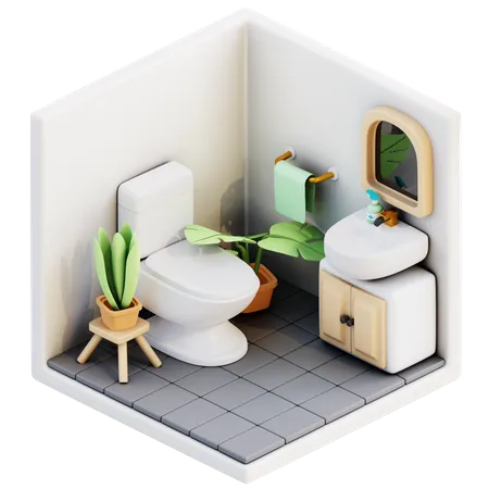 Banheiro De Ilustracao 3 D 3D Illustration