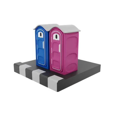 Banheiro portátil  3D Illustration