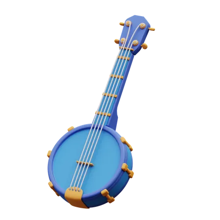 3 D Illustration Of Banjo 3D Icon
