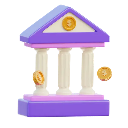 Bank 3 D Icon Which Can Be Used For Various Purposes Such As Websites Mobile Apps Presentation And Others 3D Icon