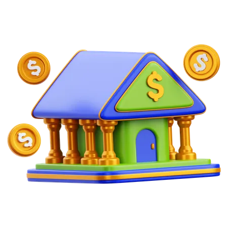 Bank  3D Icon