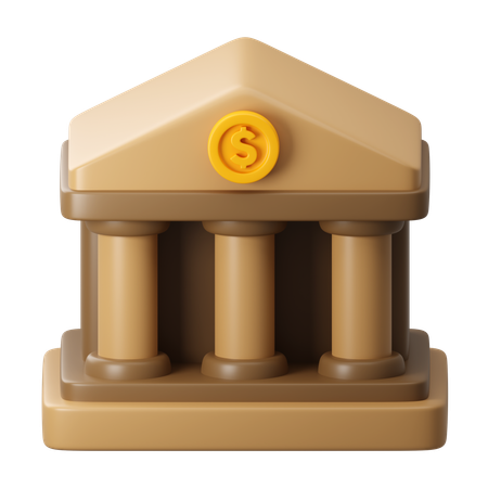 銀行  3D Icon