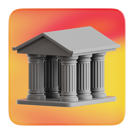 銀行  3D Icon