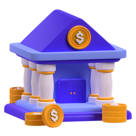 Bank  3D Icon