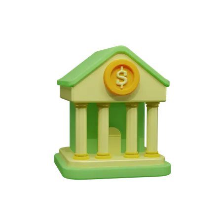 Bank  3D Icon