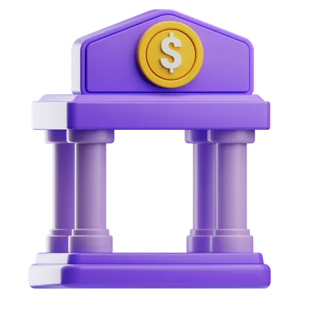 Bank  3D Icon