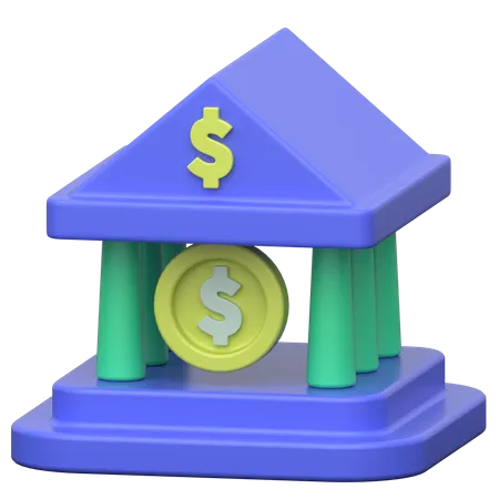 Bank  3D Icon