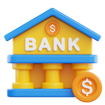 Bank  3D Icon