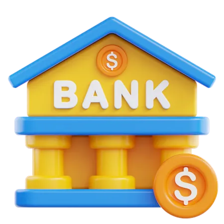 Bank  3D Icon